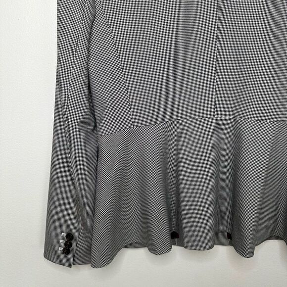 J. Crew Women’s Traditional Houndstooth Single Button Peplum Blazer - Picture 9 of 14